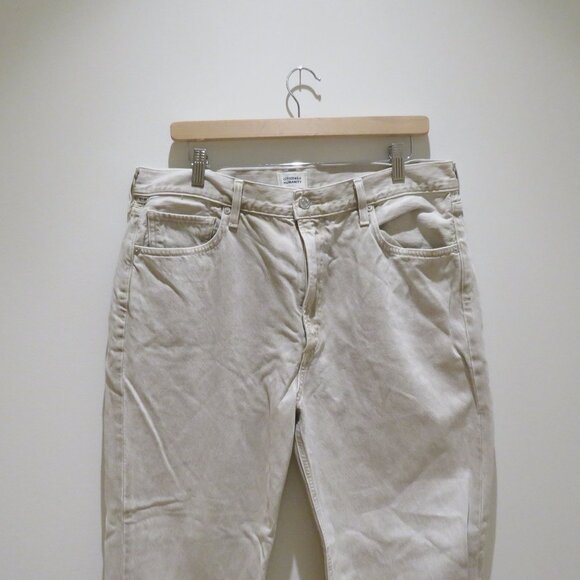 CITIZENS OF HUMANITY Daphne Crop Jeans in Ecru High Rise Minimalist Preppy - Picture 4 of 15